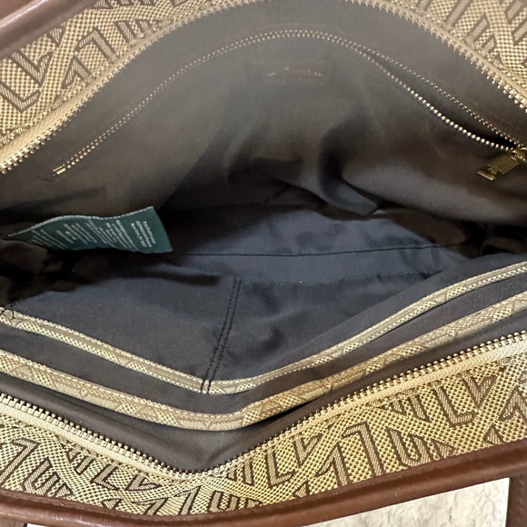 Ralph Lauren tan monogram vintage purse - Picture 4 of 8